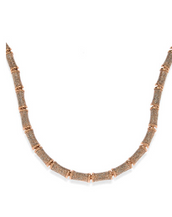 Rose Gold Stardust Segmented Bamboo Necklace