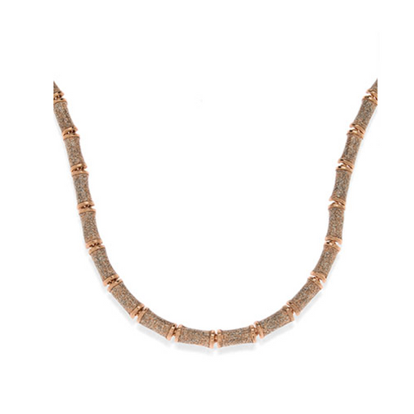 Rose Gold Stardust Segmented Bamboo Necklace