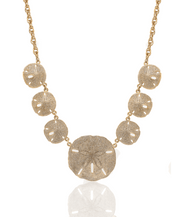 Goldtone Stardust Sand Dollar Necklace