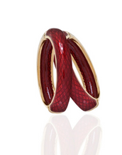 Snakeskin Red Hoop-Eze Earrings