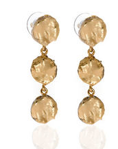 Matte Gold Tone Triple Drop Post Earring