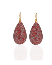 Stardust Red Tear Drop Earring