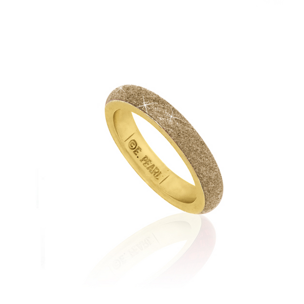 Goldtone Stardust Snakeskin Ring