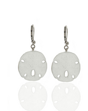 Stardust White Large Sand Dollar Earrings