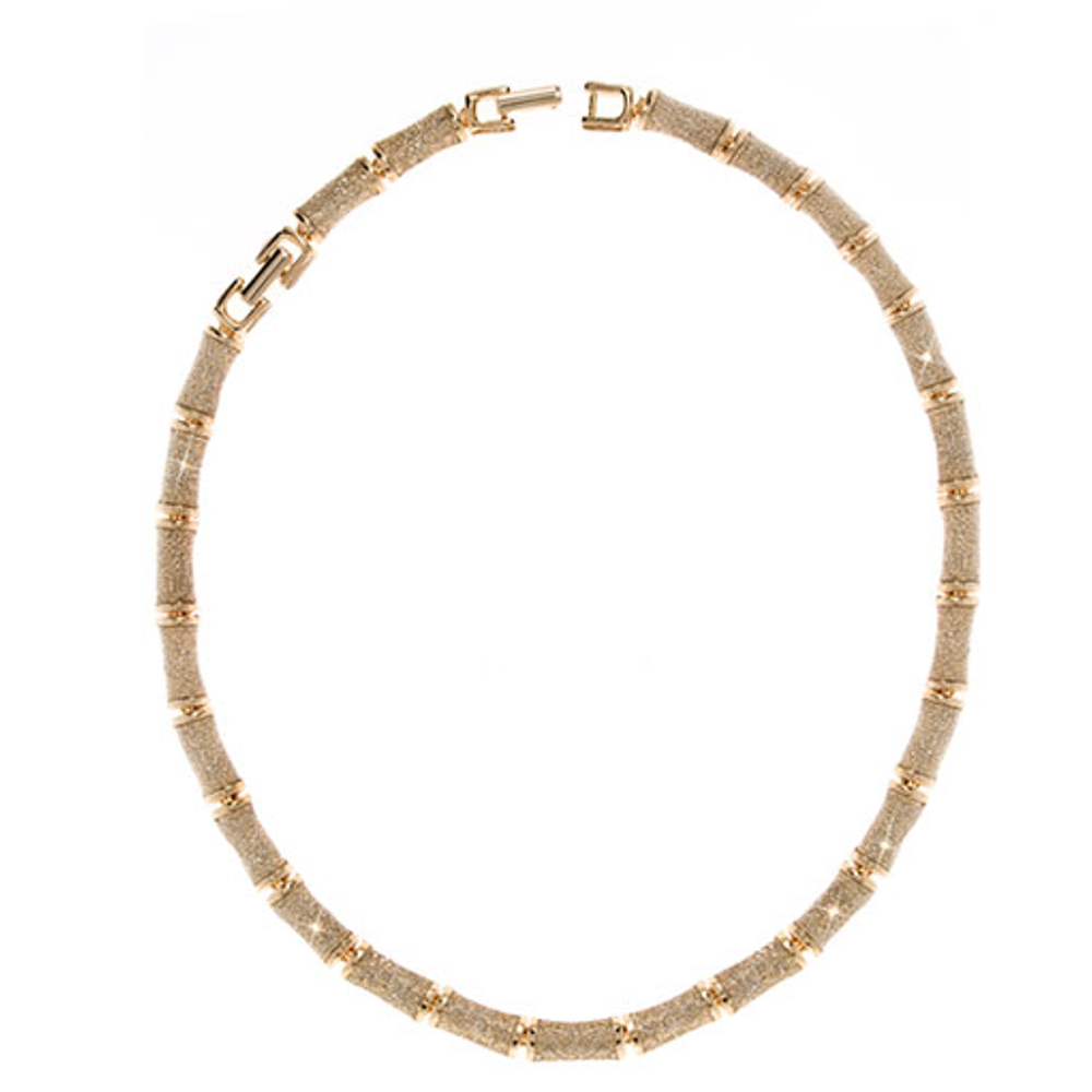 Gold Stardust Segmented Bamboo Necklace