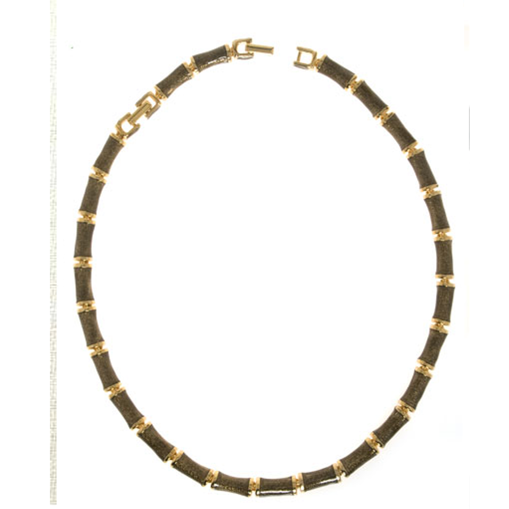 Brown Snakeskin Segmented Bamboo Necklace