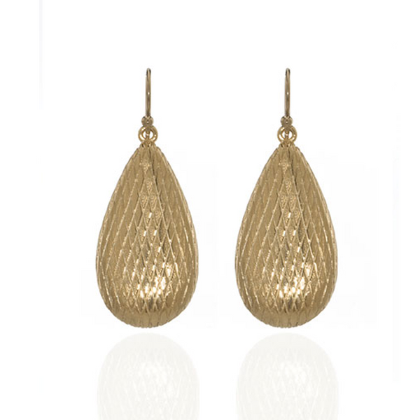 Goldtone Tear Drop Earring