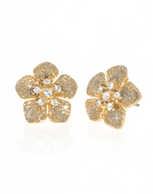 Stardust Gold Small Flower Earrings