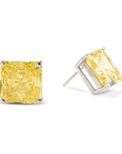 14k White Gold  Canary Radiant Cut
