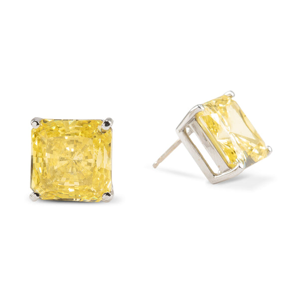14k White Gold  Canary Radiant Cut