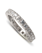 Sterling Silver Cubic Zirconia Eternity Band Ring