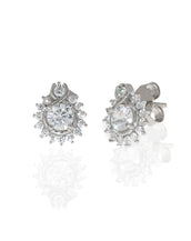 1.8 Carat Round CZ With  Sterling Silver Earrings