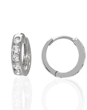 Sterling Silver CZ Extra Small Hoop Earrings