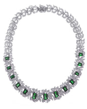 Sterling Silver Emerald CZ Necklace