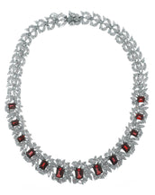 Sterling Silver Ruby CZ Necklace