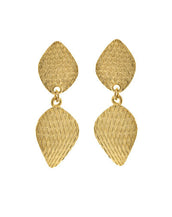 Garden of Love Gold Curved Diamond Drop Earrings