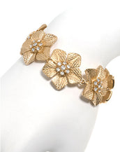 Garden of Love Gold Flower Bracelet
