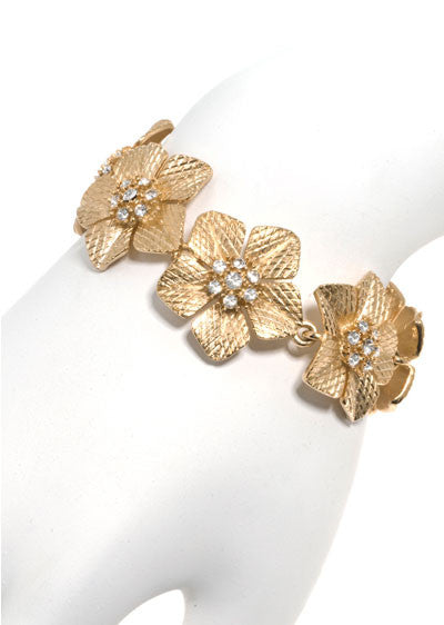 Garden of Love Gold Flower Bracelet