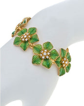 Garden of Love Green Flower Bracelet