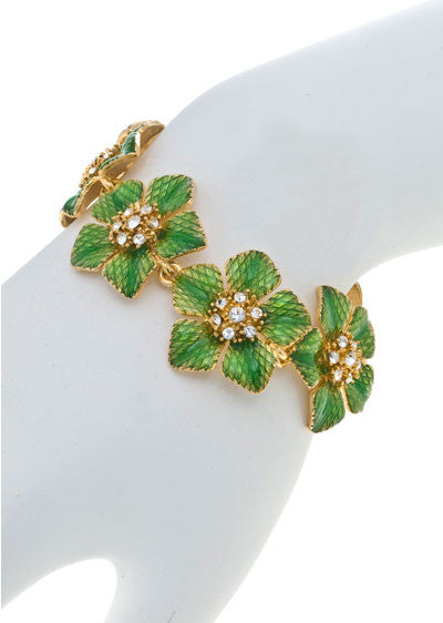 Garden of Love Green Flower Bracelet