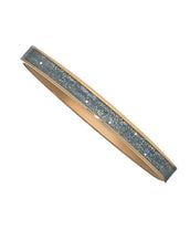 Goldtone and Silver Stardust Thin Bangle
