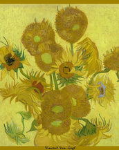 Van Gogh Sunflowers Silk Pocket Square 14" x 14"