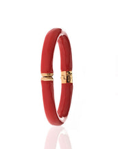 Opaque Crimson Bangle Bracelet