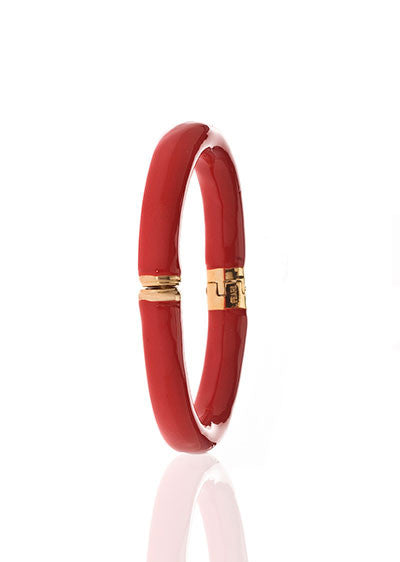 Opaque Crimson Bangle Bracelet