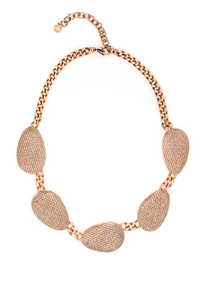 Stardust Rose Multi Disc Collar Necklace