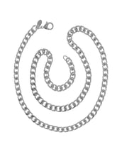 Rhodium Plated Brass Curb Chain