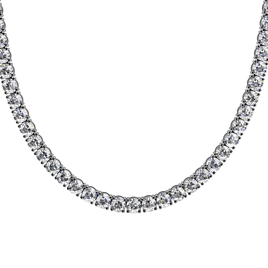 Sterling Silver Prong Set Necklace