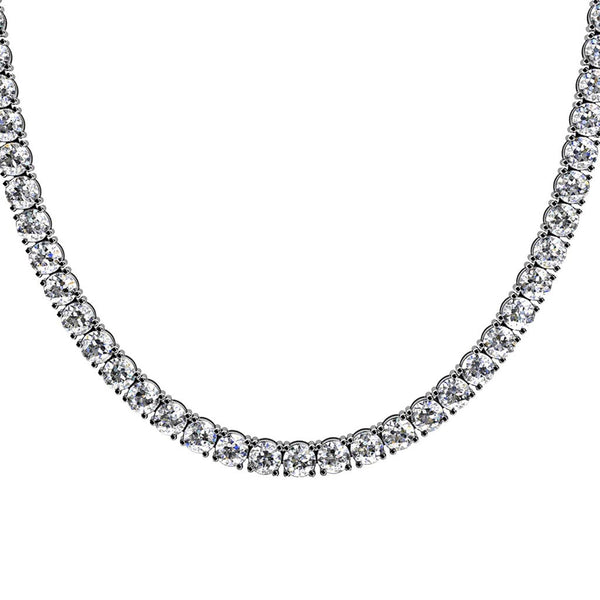 Sterling Silver Prong Set Necklace