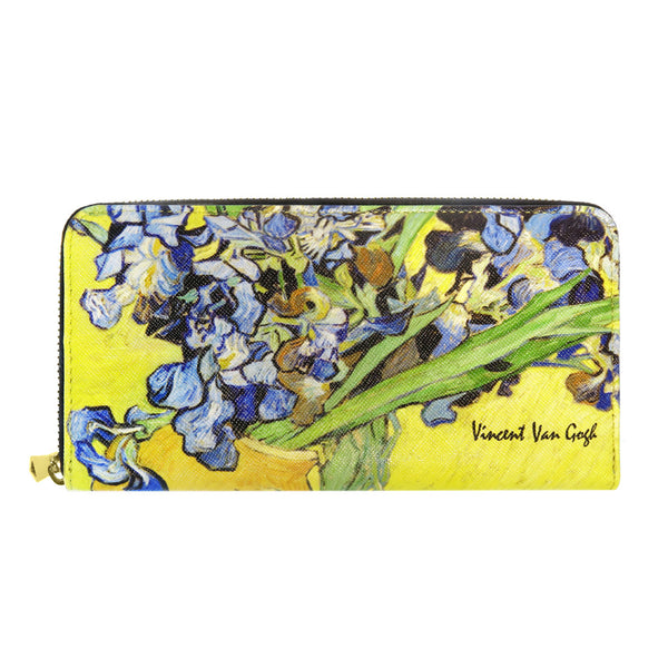 Van Gogh Irises Zip Around Wallet